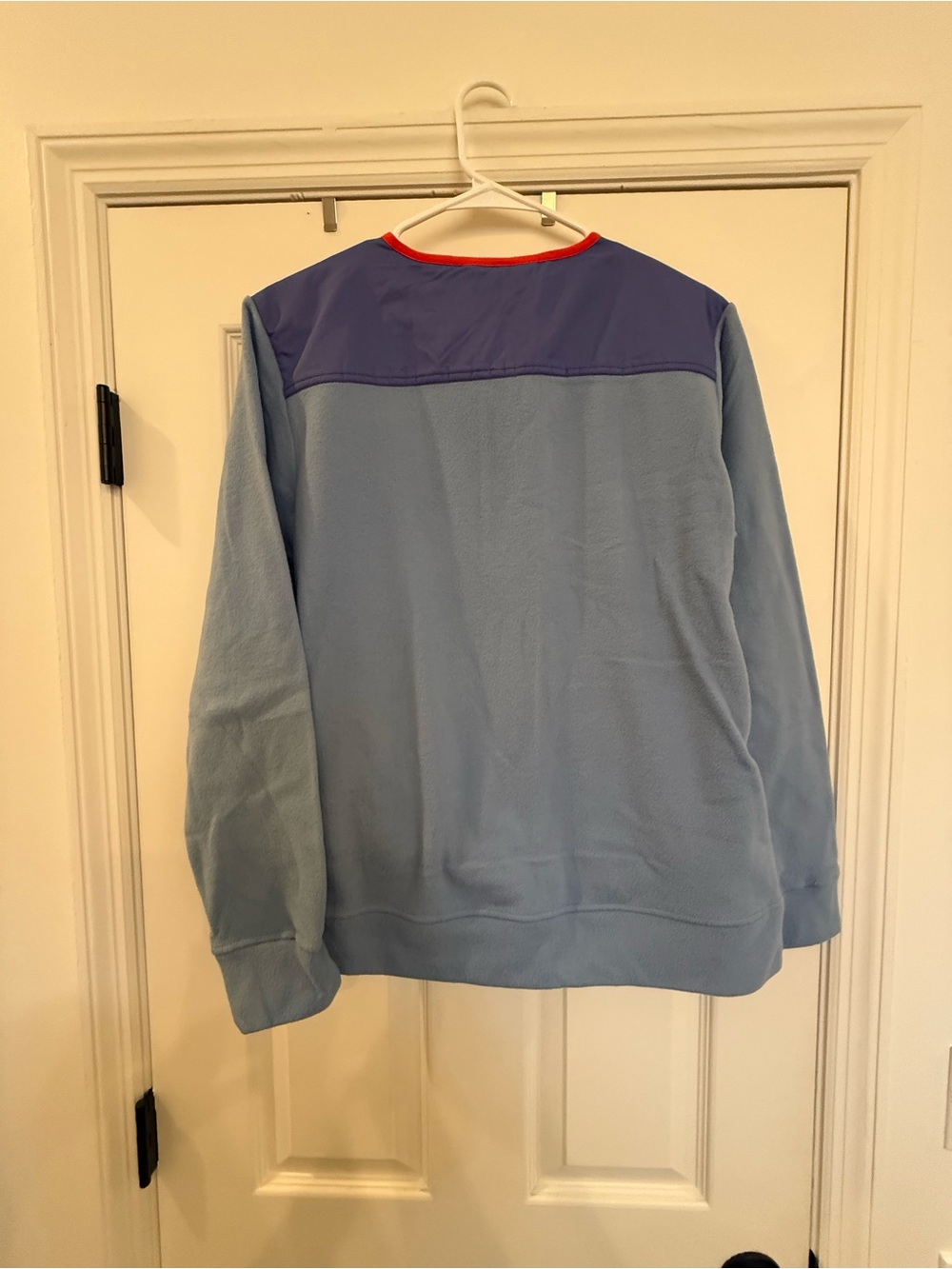 NWT Cotopaxi Sabado Crew Fleece Top Sweatshirt Pullover Large Blue Red - Picture 2 of 4